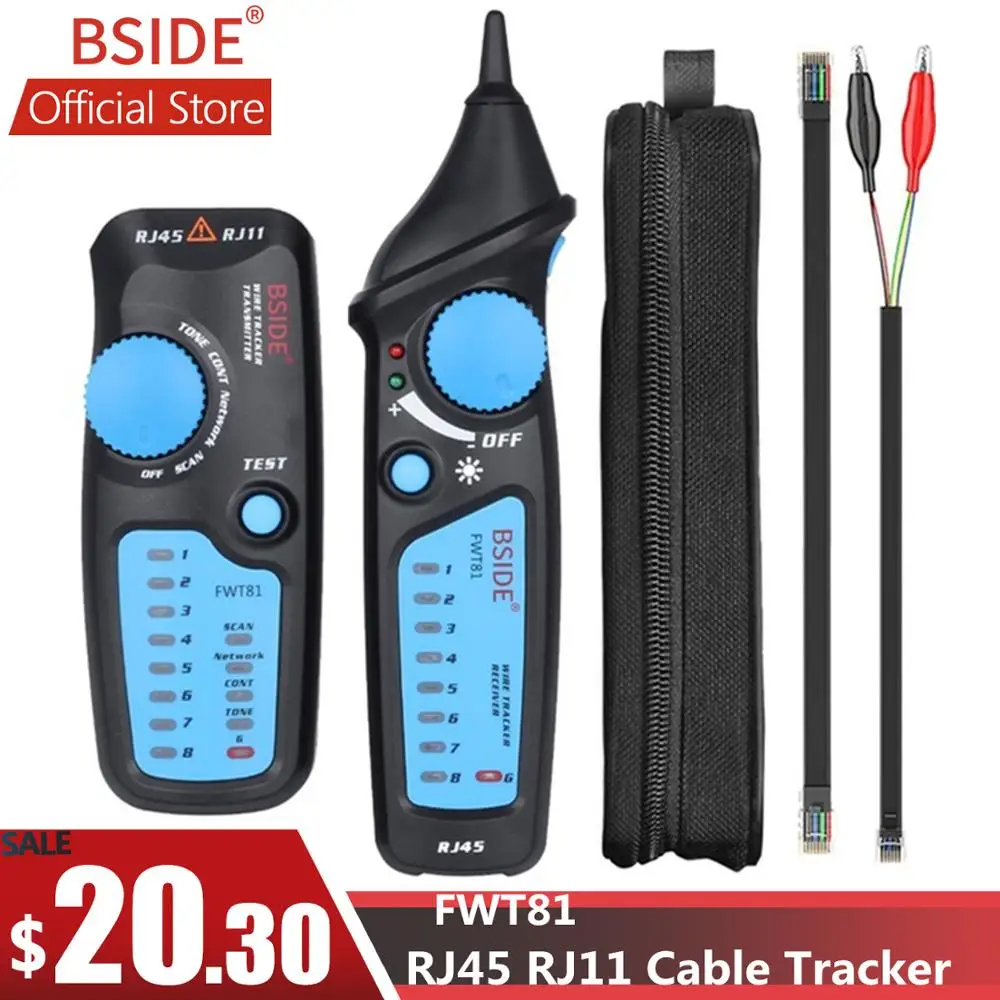 Bside FWT81 Cable Tracker RJ45 RJ11 Telephone Wire Network LAN TV