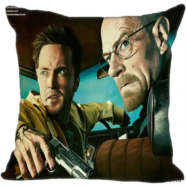 Custom Pillowcase Walter White Breaking Bad Square Zippered Pillow Cover35X35,40x40,45x45cm(One