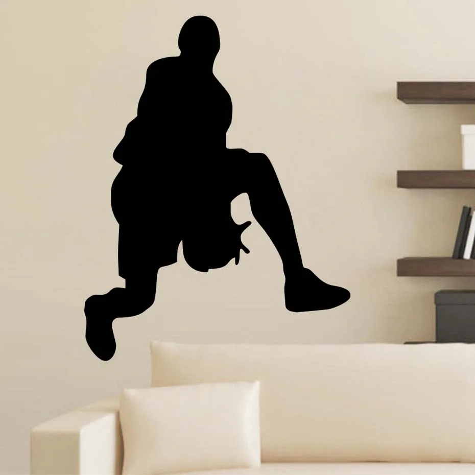 Passion Basketball Wall Stickers Removable Vinyl Wallpaper Mural Layup Strong Adhesive For Children Room Sports Decoration | Дом и сад