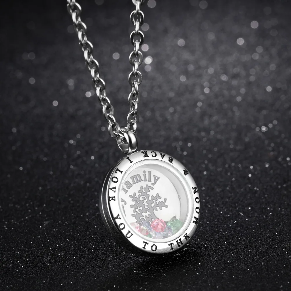 

Rotatable Open Stainless Steel Unisex Chain Life Tree Pattern Round Pendant Necklaces For Men Women Jewelry Gift GX1298