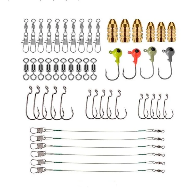 102PC Fishing Baits tool Including Crankbaits, Spinnerbaits, Plastic Worms, Jigs, Tackle Box and More Fishing Gear Lures Kit Set