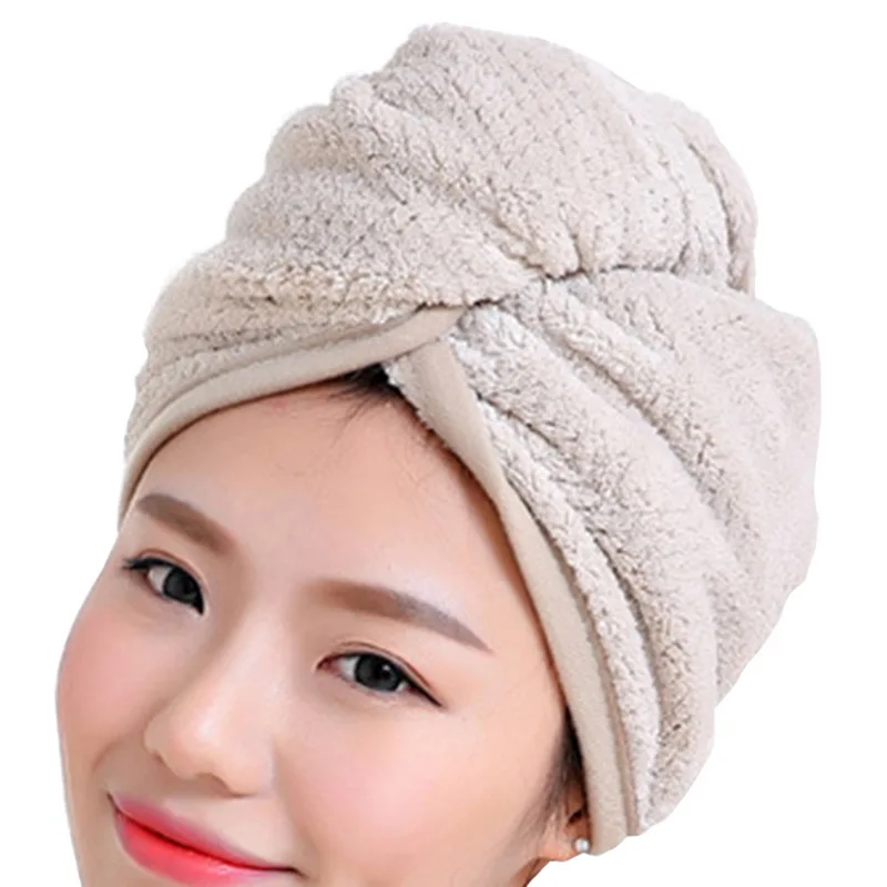 Hoomall 23x60 см, супер абсорбирующее полотенце для сушки волос, тюрбан, шапочка для купания, банный халат, шапка, быстросохнущая тюрбан, женская шапка для волос - Цвет: B