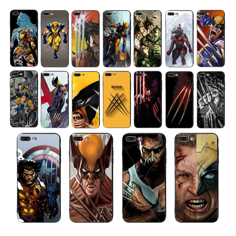 

Wolverine Marvel black soft phone case for iphone x xr xs max 6 6s 7 8 plus cover 5s se 10 cool design silicone mobile shell