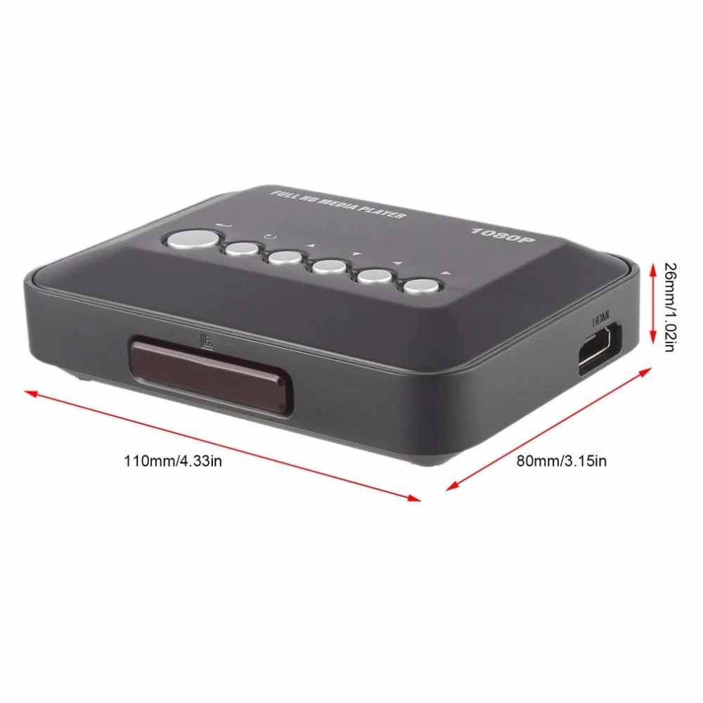 Kebidumei DC 5V 2A HD 1080P USB HDMI медиаплеер коробка SD/MMC TV видео SD MMC RMVB MP3 Multi с ИК пультом