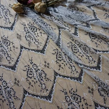 3 м Изысканная французская кружевная ткань Шантильи кружевная отделка ресниц для свадебного платья кружевная отделка вышивка аксессуары для одежды