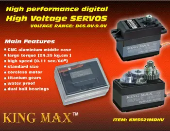 

KINGMAX KM5521MD Digital Servo,metal gears standard servo 40.5X20.2X44.2mm