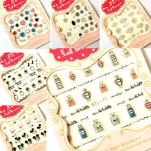 30 стилей! Модный лак для ногтей 3D Золотые украшения Дизайн задний клей наклейки для ногтей Советы красоты