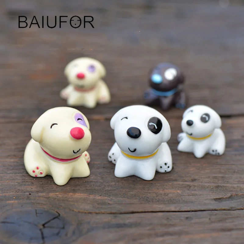 Baiufor Puppy & Dog Figurines For Home Decor Fairy Garden Miniatures