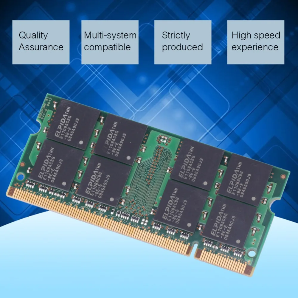 Buyincoins для ELPIDA 2 Гб DDR2 PC2-6400S 800 МГц 200PIN SO-DIMM RAM память ноутбука PC6400 | Компьютеры и офис