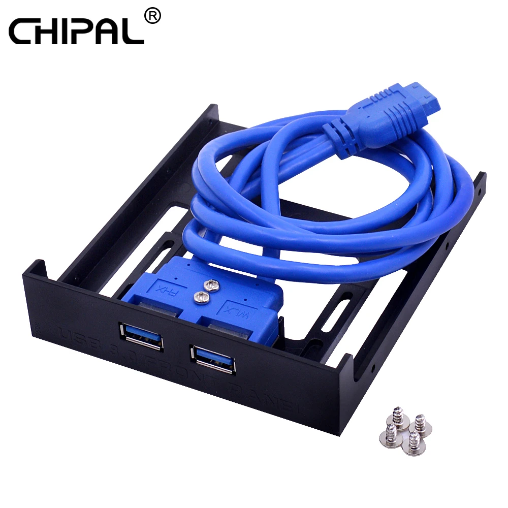 CHIPAL 2 порта USB 3 0 Передняя панель 20 Pin USB3.0 Hub Расширенный отсек адаптер пластиковый