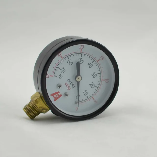 2.5" 60mm brass 760mmHg 0 76cmHg 0 30inHg 1bar vacuum pressure gauge