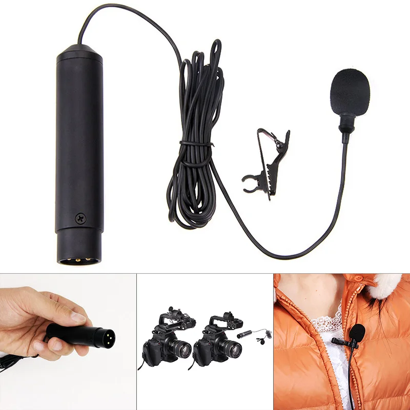 

BY-M4OD XLR Lavalier Condenser Microphone Lapel Clip-on Mic for Canon Sony Panasonic Camcorder GDeals