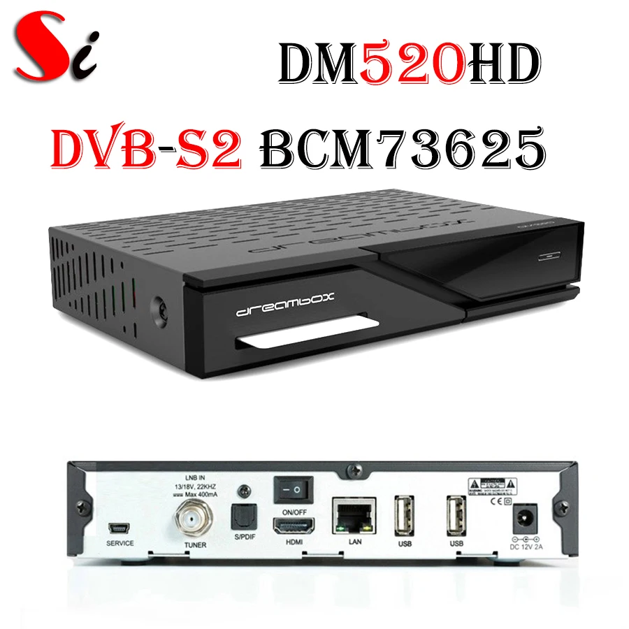 DM520 DVB-S2 тюнер Linux OS спутниковый ТВ приемник BCM73625 2000 DMIPS процессор