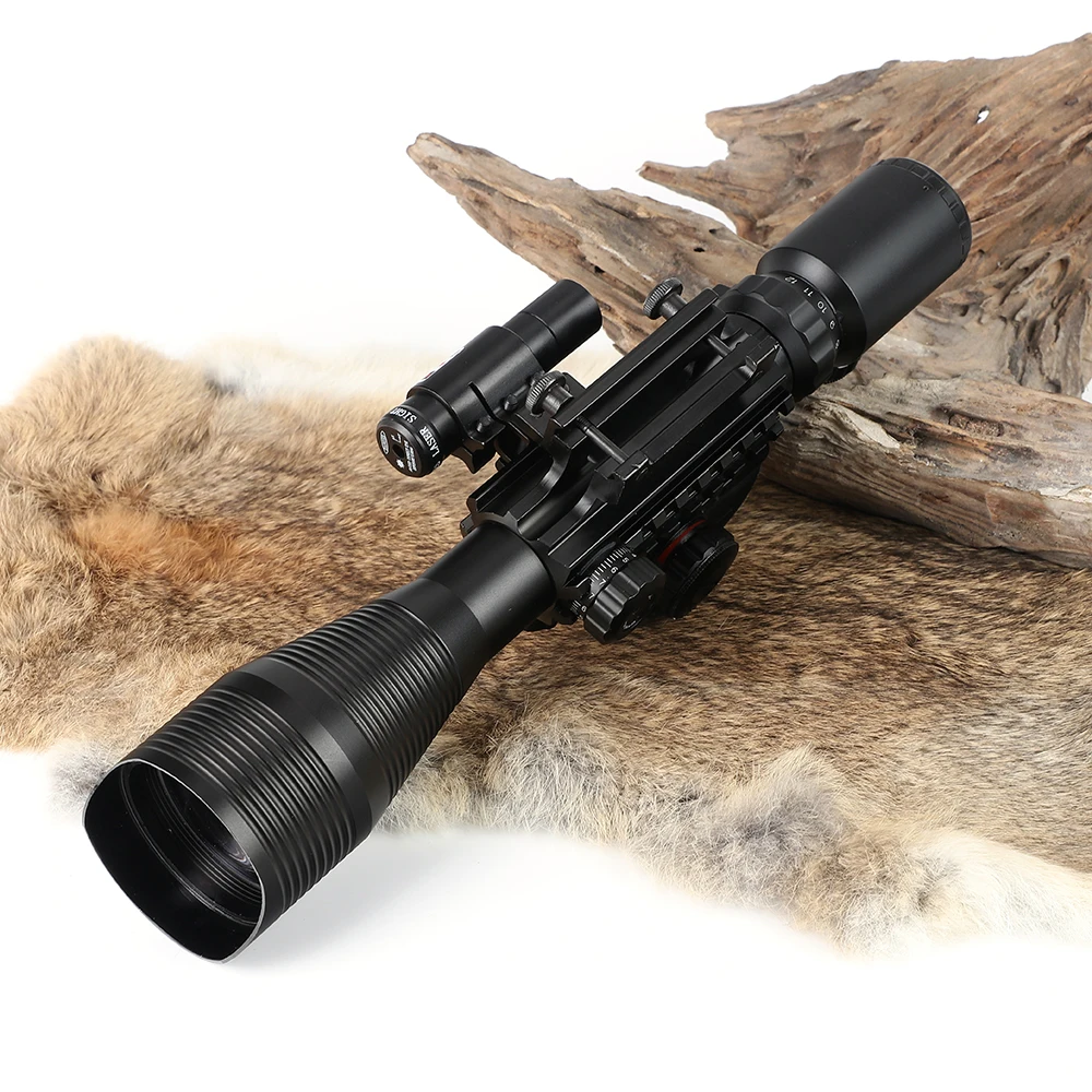 Ohhunt охотничий Airsofts Riflescope 4-12X50EG Тактический Воздушный пистолет Красный Зеленый точечный лазерный прицел голографическая Оптика прицел