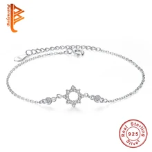 Новая мода стерлингового серебра 925 браслет с дизайном «солнце» Для женщин простые женские хрустальные браслеты и браслеты ювелирные изделия