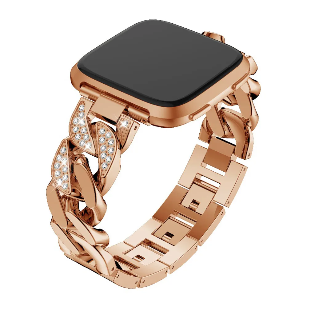 Однорядные ковбойские часы из сплава с бриллиантами ремешок для Fitbit Versa Lite p45