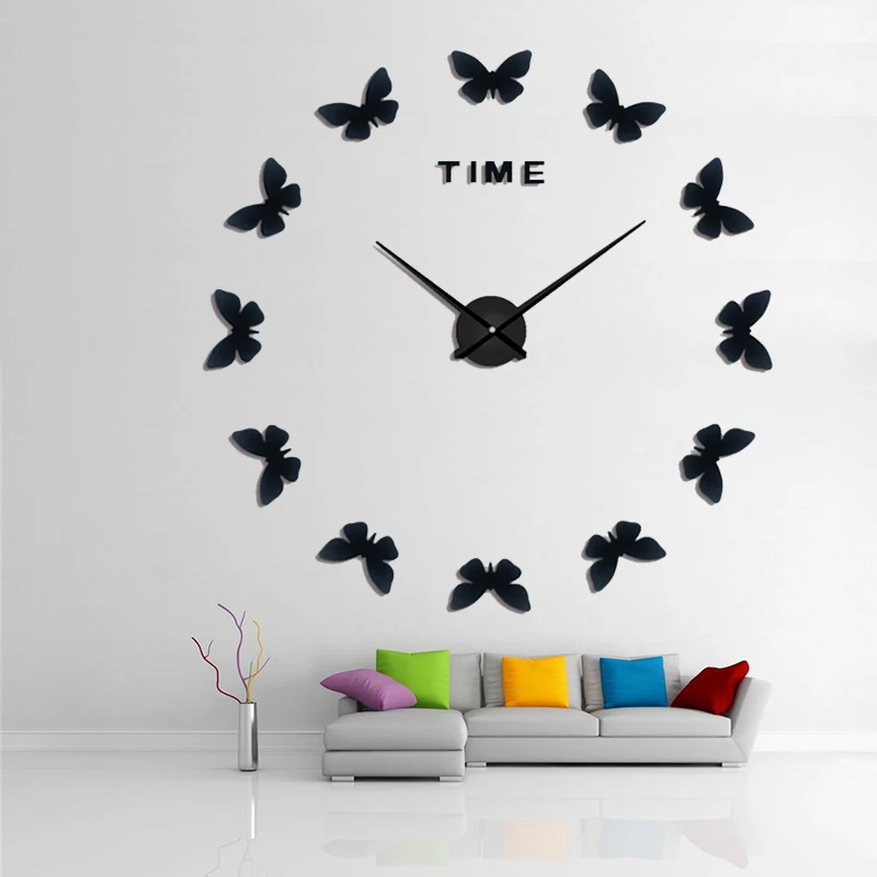 

Free ShippingDiy 3d Acrylic Mirror sticker Large Home Quartz Circular Needle Modern New Wall Clock Clocks Watch Horloge Murale