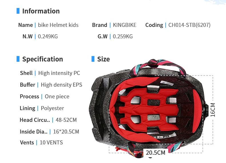Bike Helmet Kids Cycling Safty Ridding Helmet PCH014-STB(6207)_02