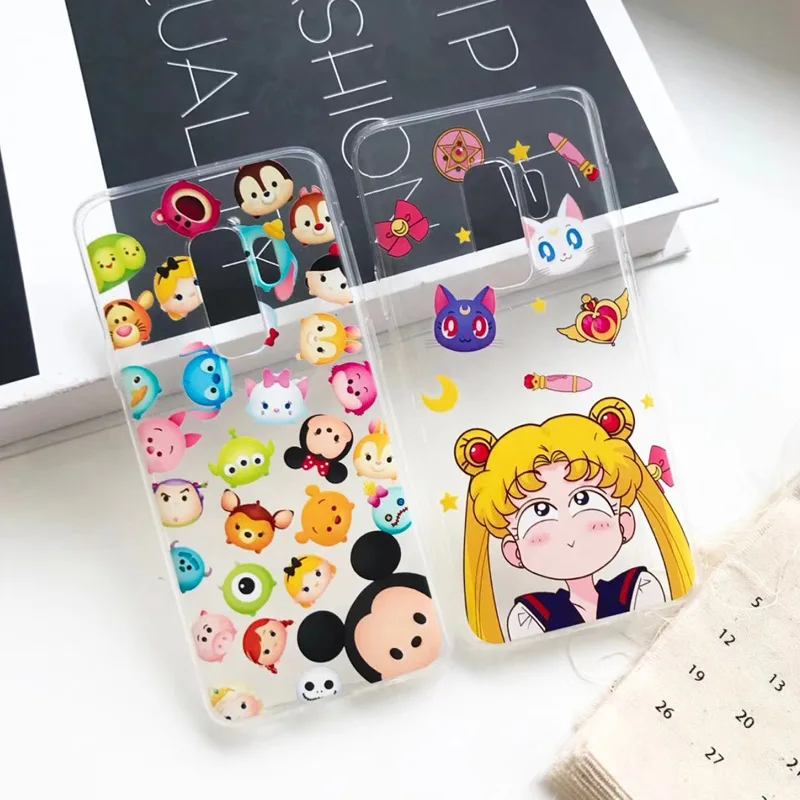 Сэм S9 S9plus мультфильм случай минни/Микки Мягкая задняя крышка Телефон чехол для