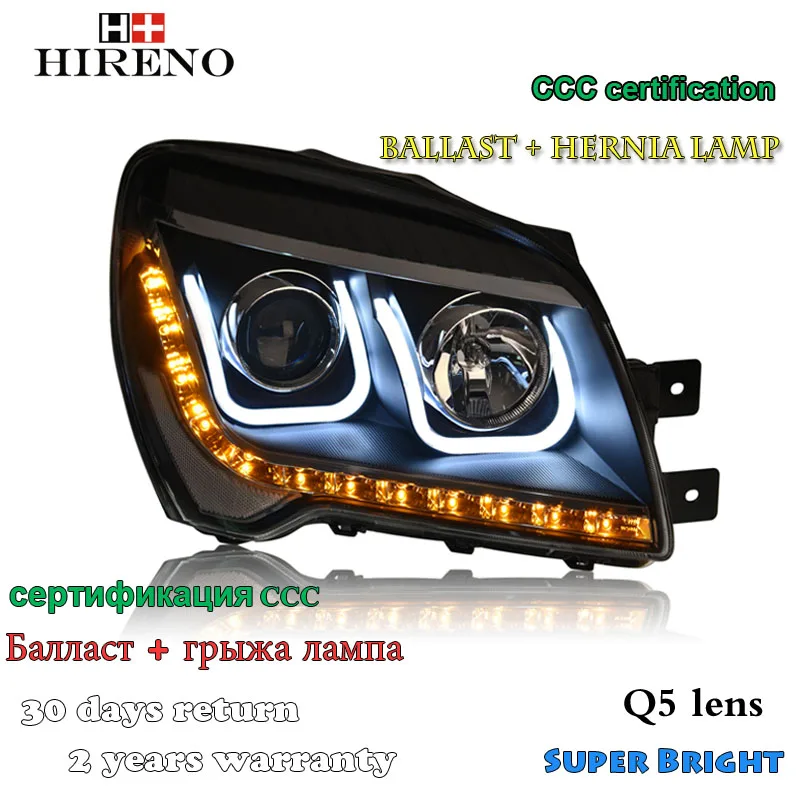 Hireno Headlamp for 2007 2017 KIA Sportage Headlight Assembly LED DRL