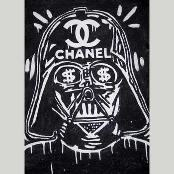

Handmade canvas pop art Alec Graffiti art Custom painting money on canvas wall urban pictures for living room street art