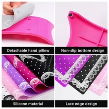 Силиконовая подушка для запястья салфетка для маникюра подлокотник Маникюрный Стол Держатель для рук моющийся Мат инструменты