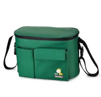 Детские Пеленки сумки для коляски дети новорожденный водонепроницаемый подгузник пеленания сумки мама коляска сумки охладитель сумки - Цвет: Зеленый