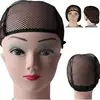 2Pcs Stretchable Fishnet Wig Cap Hair Net Mesh Wig & Weave Elastic Crochet Cap Wig Cap For Making Wigs With Adjustable Strap 1