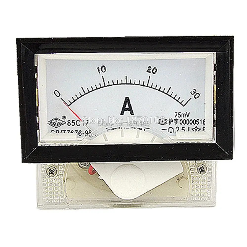 Measuring Instrument DC 0 30A Analog Panel Ammeter 85C17in Current