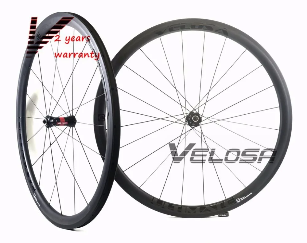 Velosa Ultimate 35 Асимметричный 38 мм полный углерода велосипед колесная, 700C дорожный мотоцикл колеса, задний asym обод с DT240/DT350 концентраторы