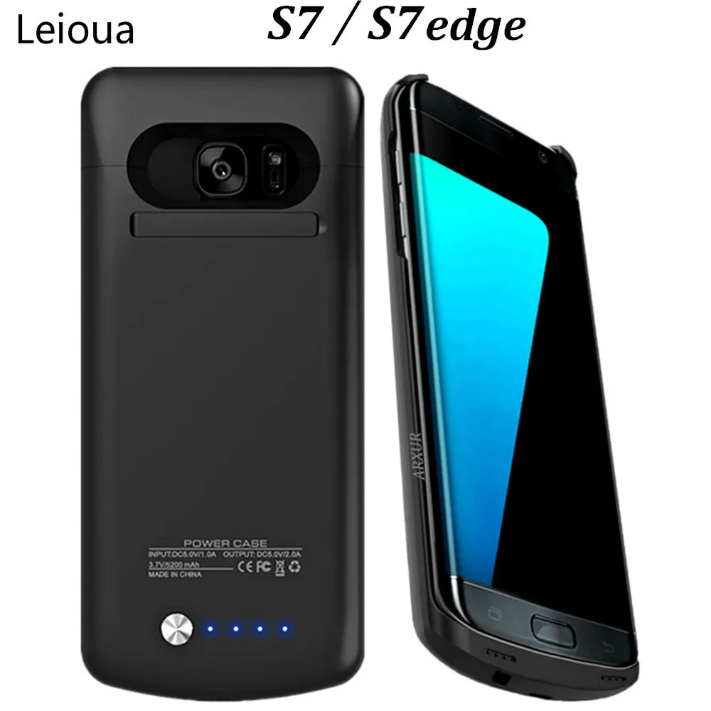 

Leioua Battery Charger Case For Samsung Galaxy S7 Edge Battery Case Power Bank Slim Charge Cover S7 Edge Extra External