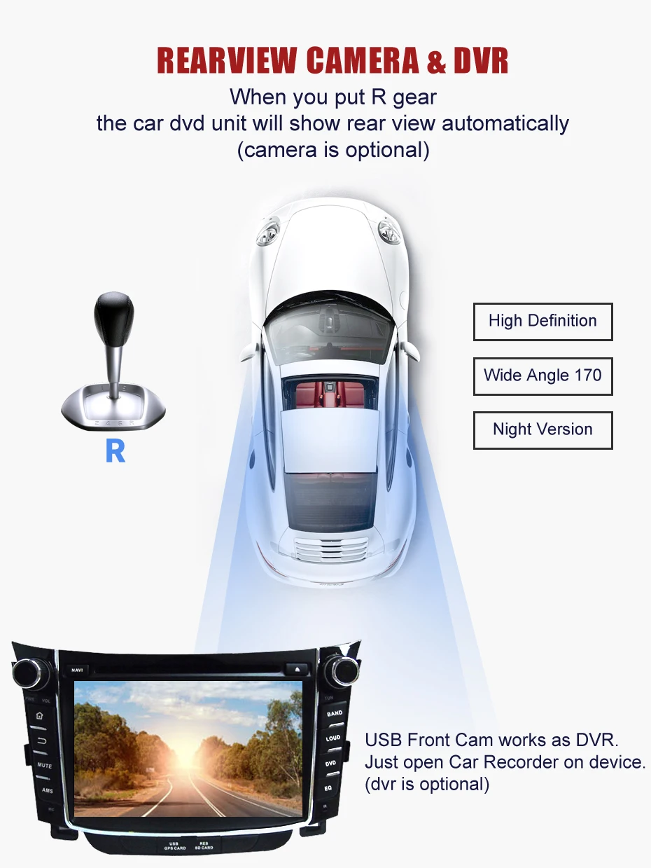 Cheap 2 din Android 9.0 Octa Core For Hyundai I30 Car DVD GPS Navigation System With Radio Stereo Bluetooth Mirror Link KANOR 5