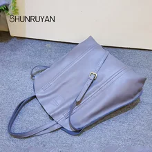 SHUNRUYAN новая брендовая дизайнерская сумка на плечо Большая вместительная Повседневная сумка из натуральной кожи модная сумка для покупок дорожная сумка