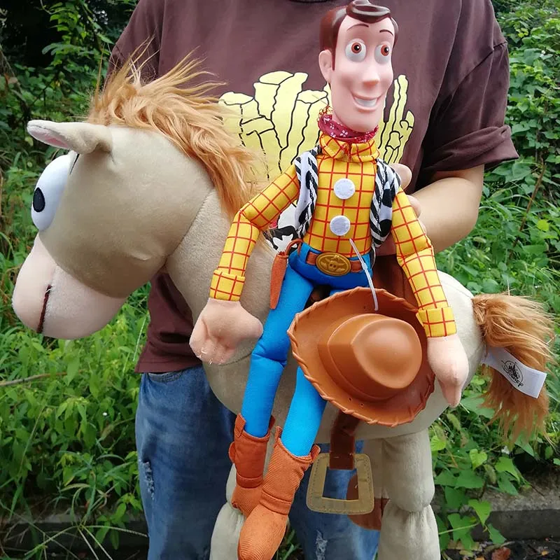 

Cartoon Toy Story Plush Toy Bullseye The Horse+Woody Plush Soft Stuffed Animal Doll for Baby Kids Birthday Christmas Gift