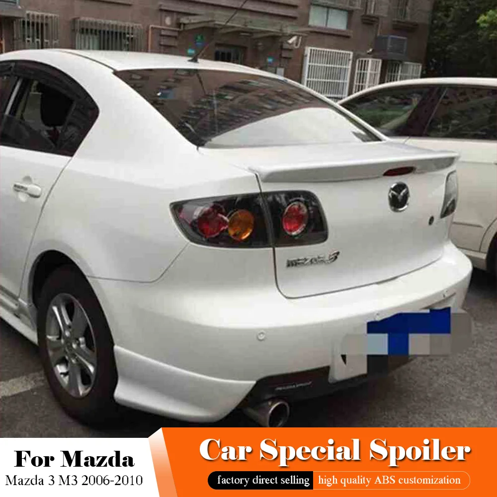 Подходит для Mazda 3 M3 черный спойлер 2006 2010 автомобильные аксессуары ABS пластик