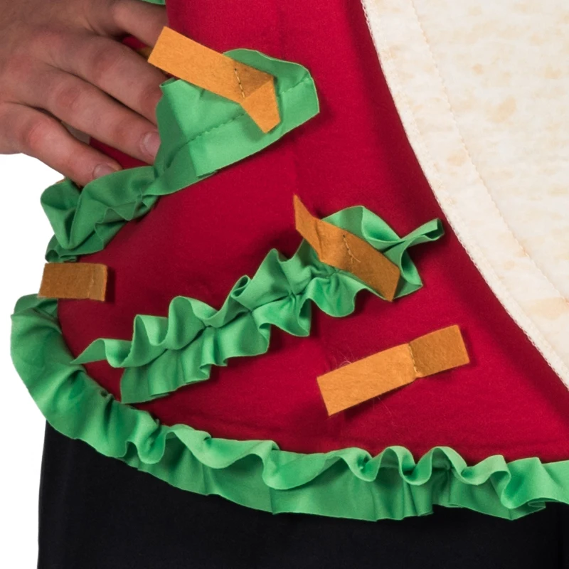 Eraspooky для мужчин гамбургер сэндвич Туника мексиканская еда Тако косплей костюм на Хэллоуин взрослых Карнавальные Вечерние наряды Одежда