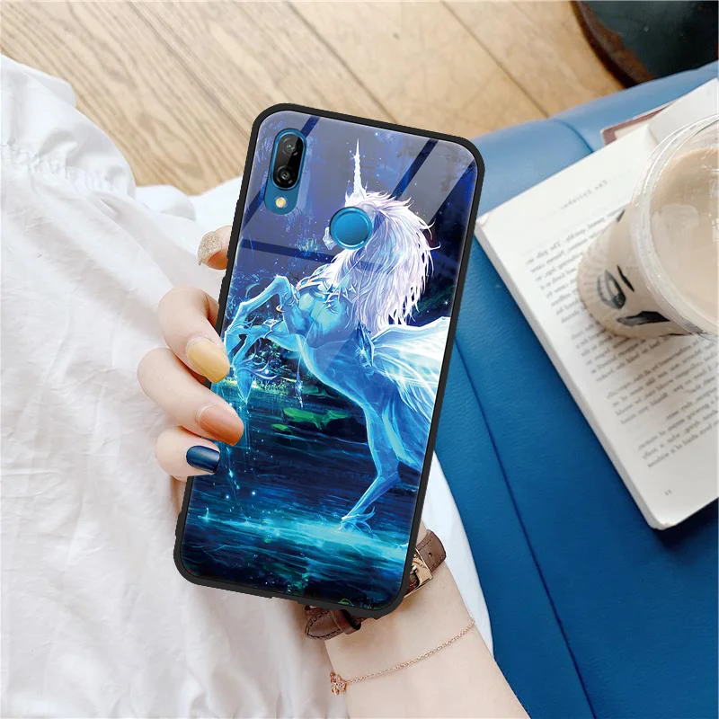 Wolf Fox Tiger Deer Cat Tempered Glass Case For Huawei Honor 20 Pro 8X View Note 10 9 P20 P30 Pro Lite P Smart Y6 Y9 Cover - Цвет: lanma