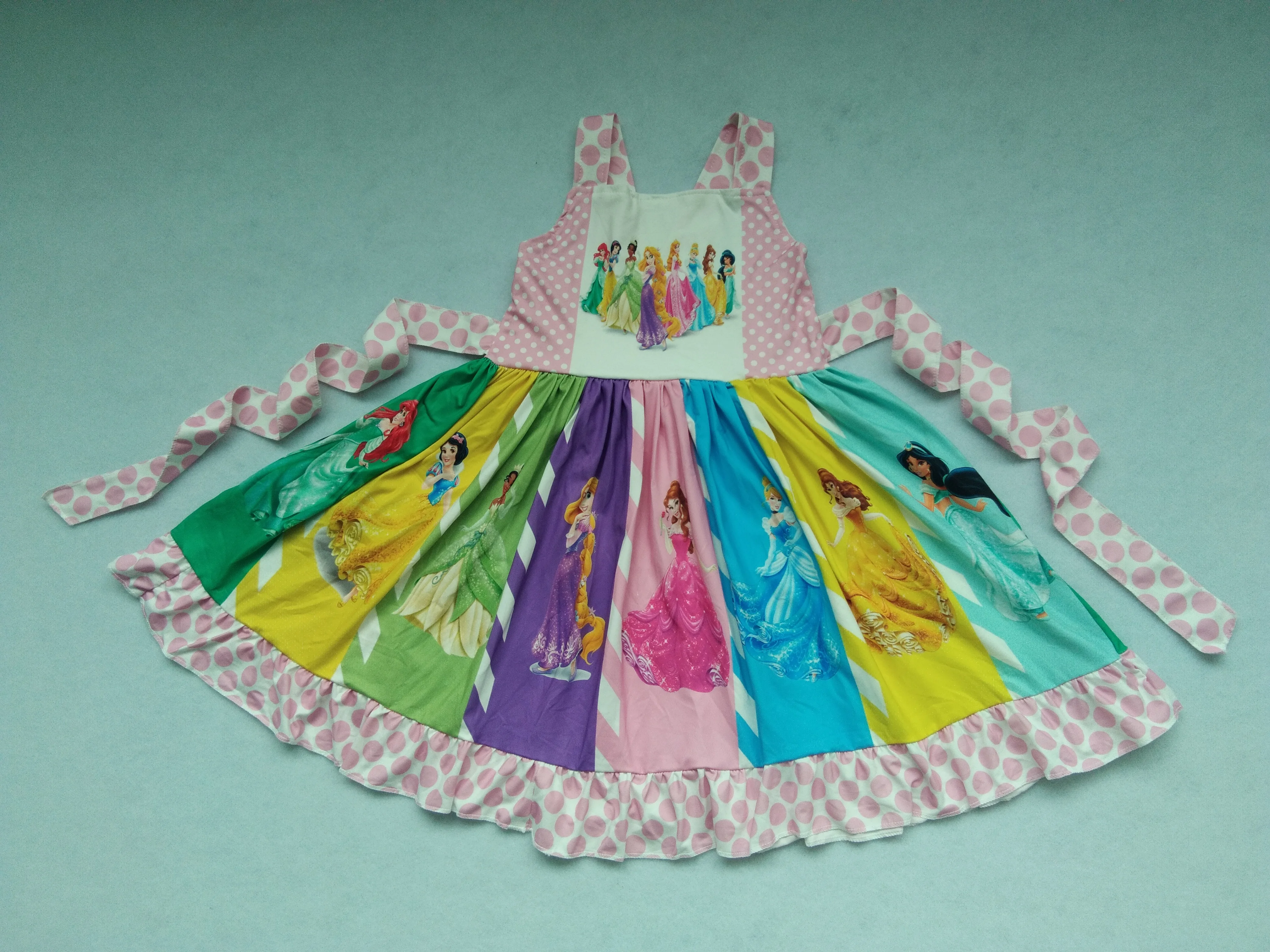 

princess pattern sleeveless twirl dress cute girls summer dresses