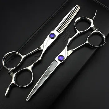 

440C hairdressing scissors salon professional flat scissors cut 5.5-inch Japanese hairdressing scissors suit