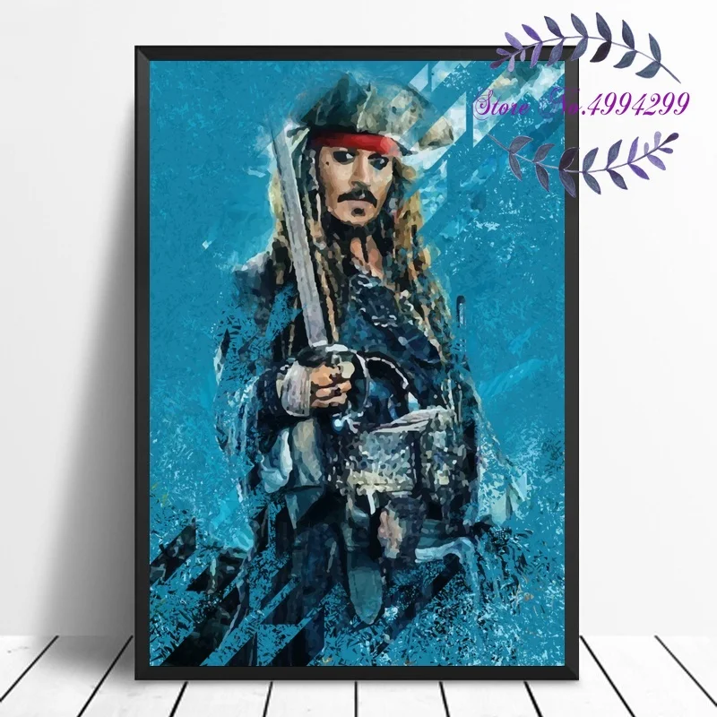 

Captain Jack Sparrow Poster Movie Art Canvas Poster Print Home Wall Decor No Frame