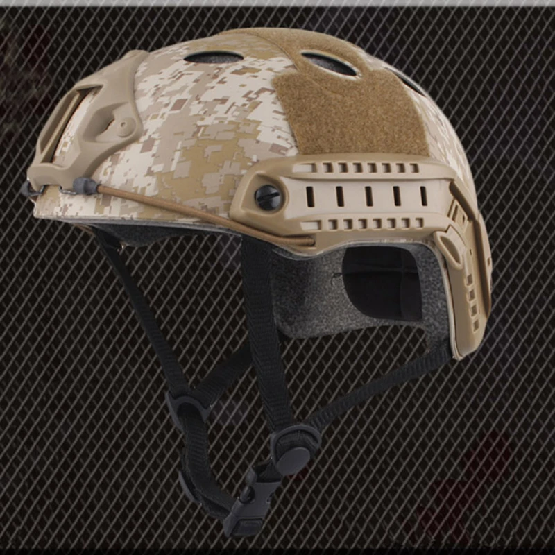 Desert Digital Армейский Военный Тактический шлем быстрая PJ крышка Casco страйкбол шлем спортивные аксессуары Пейнтбол быстрая прыгающая защитная маска для лица - Цвет: Desert Digital