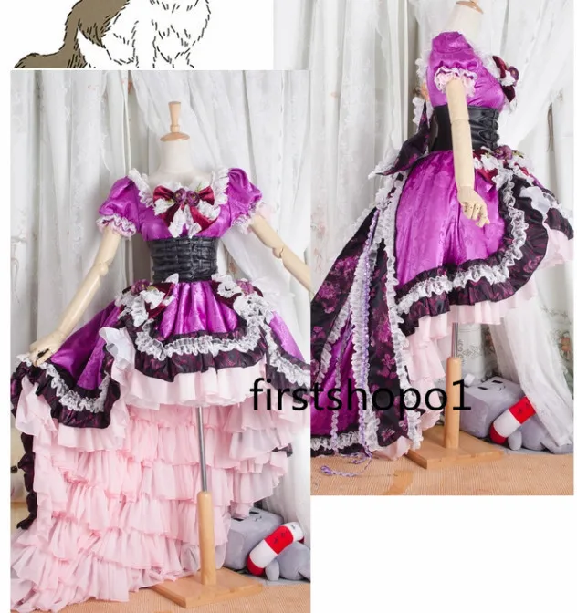 Высококачественный костюм Yakumo Yukari для косплея TouHou Project фиолетовое платье на