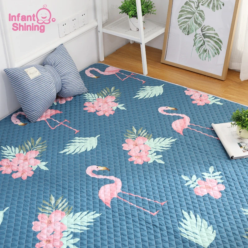 

Infant Shining Baby Play Mat Cotton Household 150*190cm Crawling Tatami Mat Cotton Bedroom Carpets Washable Nordic Style Pad