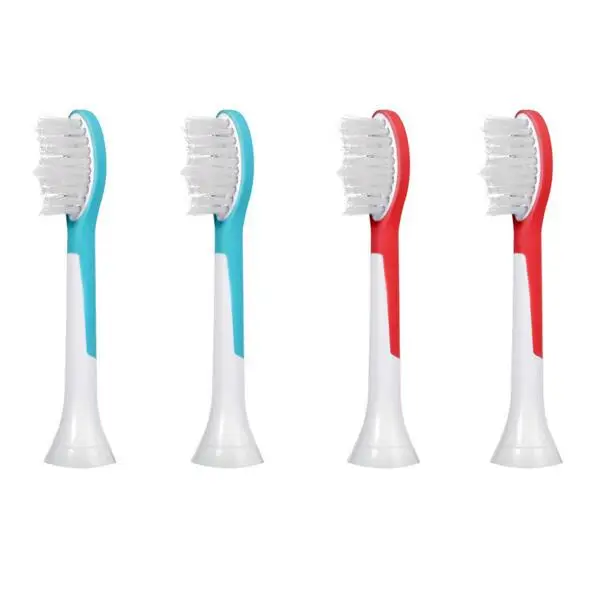 4 шт./упак. Электрический Зубная щётка головки для Philips Sonicare детская HX6044 HX6042 R710 RS910 детей Замены Зуба насадки для зубной щетки
