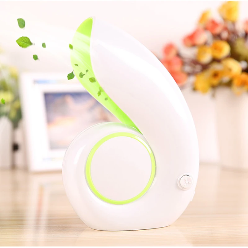 

Conch Shape USB Mini Fan Portable Bladeless Fan Handheld Mini Cooler No Leaf Handy Fan With 3 Colors Mini Desktop Fan