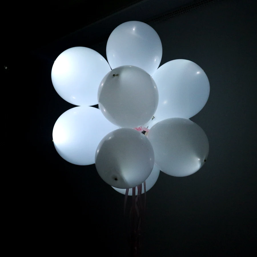 

100pcs/lot White Led Balloon Light Ball Luminous Latex Balloons Glow Birthday Party Supplies Wedding Decor
