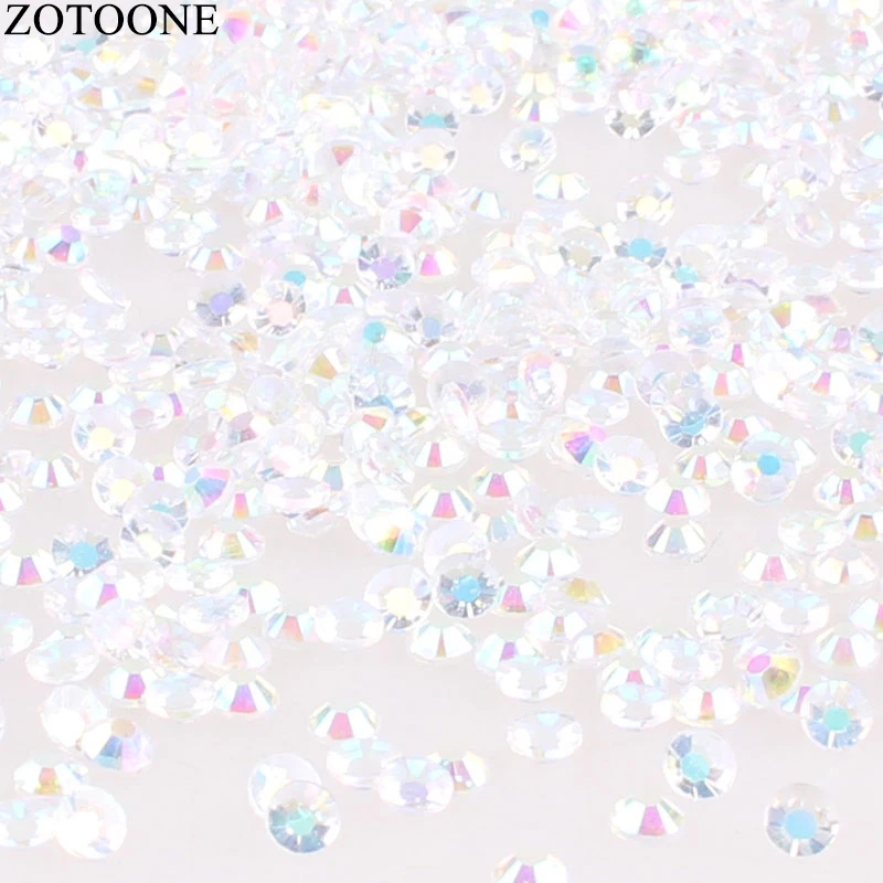 Стразы ZOTOONE Mix Size 1000 шт./лот 3 5 мм белые кристаллы и камни AB не требующие горячей