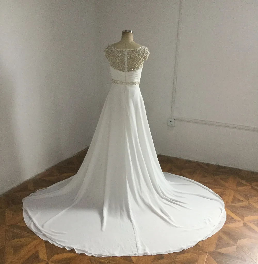 beaded wedding dress shinning