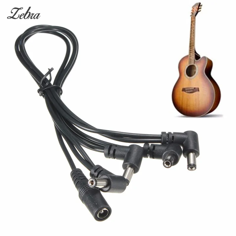 Zebra 4 Ways 9v guitar effects Pedal Power Supply cable Splitter line