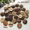 100pcs 10mm / 11mm / 12mm 2 holes Natural Coconut Buttons for Sewing Craft Scrapbooking Decorative Accessories Sewing Materials 1